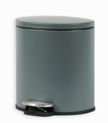 Poubelle 6L gris mat