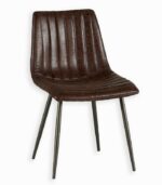 Chaise UTAH microfibre havane