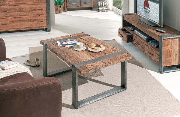 Table basse VANCOUVER en teck recyclé