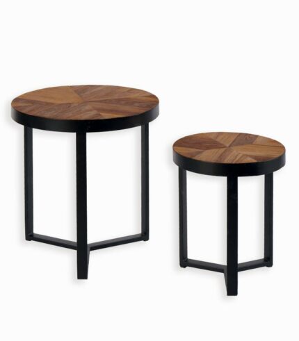 Table basse gigogne RAMA en teck recyclé