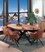 Table ovale RAMA en teck recyclé