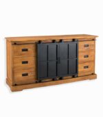 Bahut teck recyclé STANLEY 2 portes