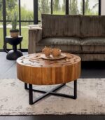 Table basse ronde teck Ø 80 cm ANGARA