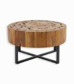 Table basse ronde teck Ø 80 cm ANGARA