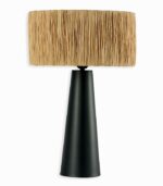 Lampe naturelle céramique et raphia SANTI