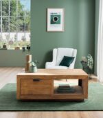 Table basse teck massif OLAND