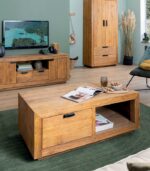 Table basse teck massif OLAND