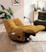 Fauteuil moderne et relax DOUGLAS moutarde