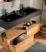 Salle de bain mural GREENLAND en chêne huilé