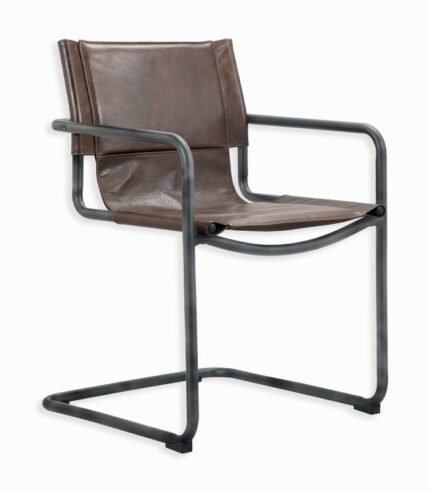 Chaise cuir marron RICHILL