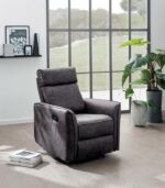 Fauteuil relax WICKLOW gris foncé