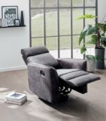 Fauteuil relax WICKLOW gris foncé