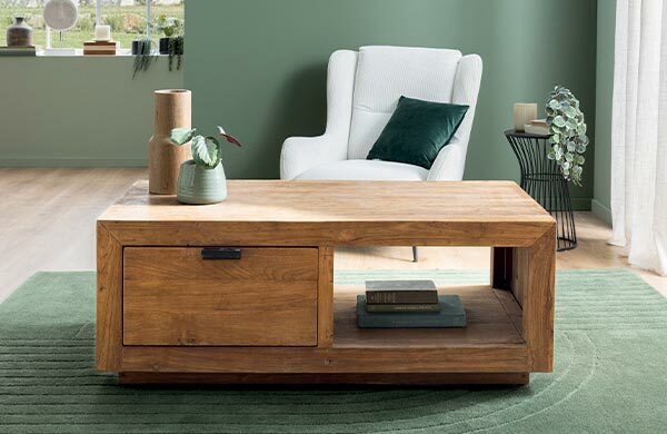 Table basse en teck massif OLAND