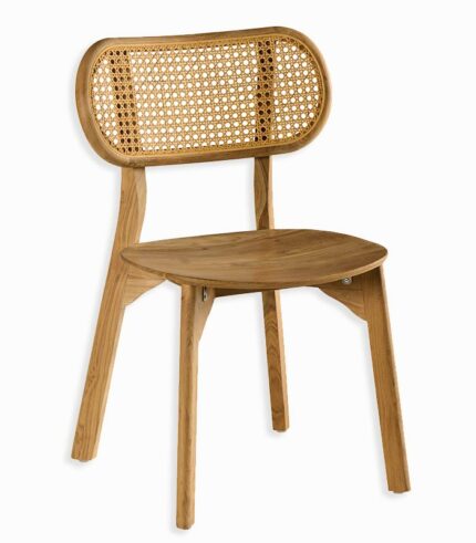 Chaise teck & rotin SOLANA