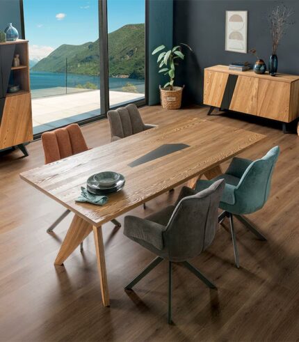 Table SAVOYA en frêne massif design moderne