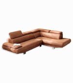 Canapé d'angle BEVERLY cuir cognac