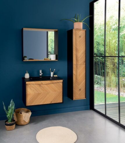 Salle de bains vasque noire CONTOY