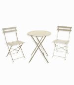 Ensemble pliant table jardin ronde + 2 chaises de jardin SUMMER – Image 2