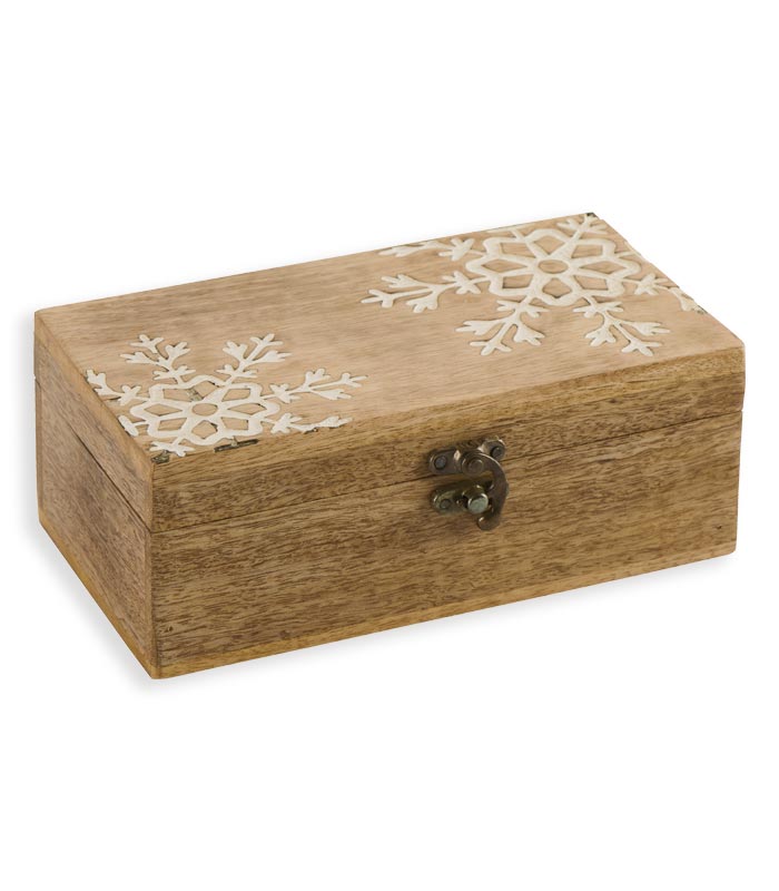 Boites en bois HAMRA Boites en bois HAMRA avec flocons