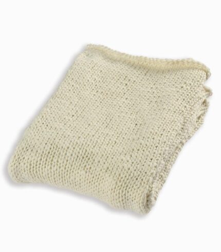 Plaid blanc tricot Neuleet