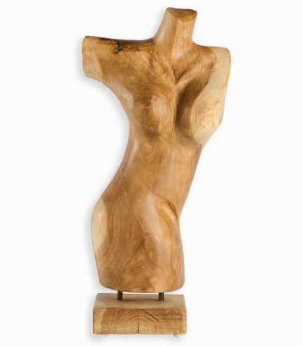 Buste en teck à poser