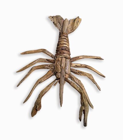 Homard en teck à poser