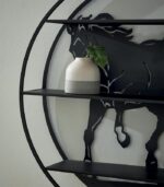 Etagère murale CORK motif chevaux