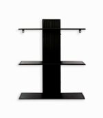 Etagère murale CORK en fer laqué noir