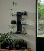 Etagère murale CORK en fer laqué noir