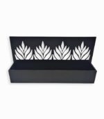 Porte-plante long en fer noir