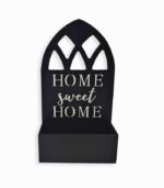 Porte-plante Home sweet home en fer noir