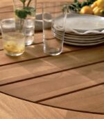 Table de jardin ronde en teck MARIWA