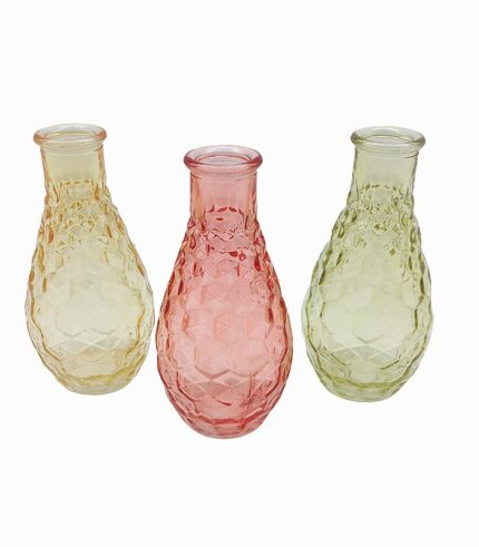 Vase en verre bouteille ronde R&B