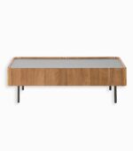 Table basse teck recyclé NEVADA 2 tiroirs