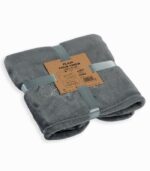 Plaid 100x80 cm broderie tête de chien "UAF"