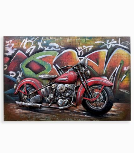 Tableau MOTO STREET ART en métal