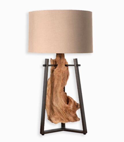 Lampe exotique teck WARA
