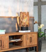 Lampe exotique teck RABIA