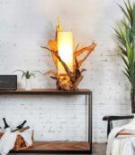 Lampe exotique teck VITAN