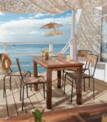 Table en bois de bateau SUNSHINE