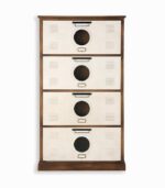 Meuble à chaussures vintage 4 portes en fer WENDY