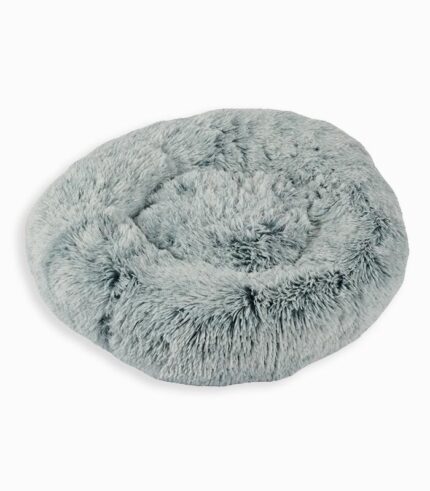 Coussin gris rond pour chien