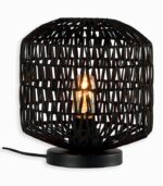 Lampe rotin noir BUDI