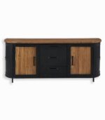 Bahut HEPBURN 2 portes 3 tiroirs en teck massif recyclé