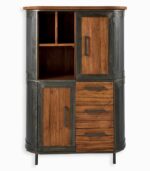 Enfilade teck massif recyclé 2 portes HEPBURN