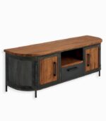 Meuble TV teck recyclé 2 portes HEPBURN