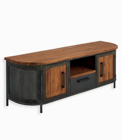 Meuble TV teck recyclé 2 portes HEPBURN