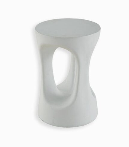 Sellette sculptée FIRA imitation pierre blanche