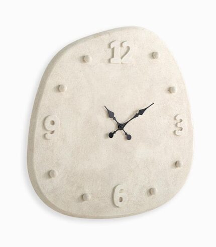 Horloge murale SANTORIN pierre blanche