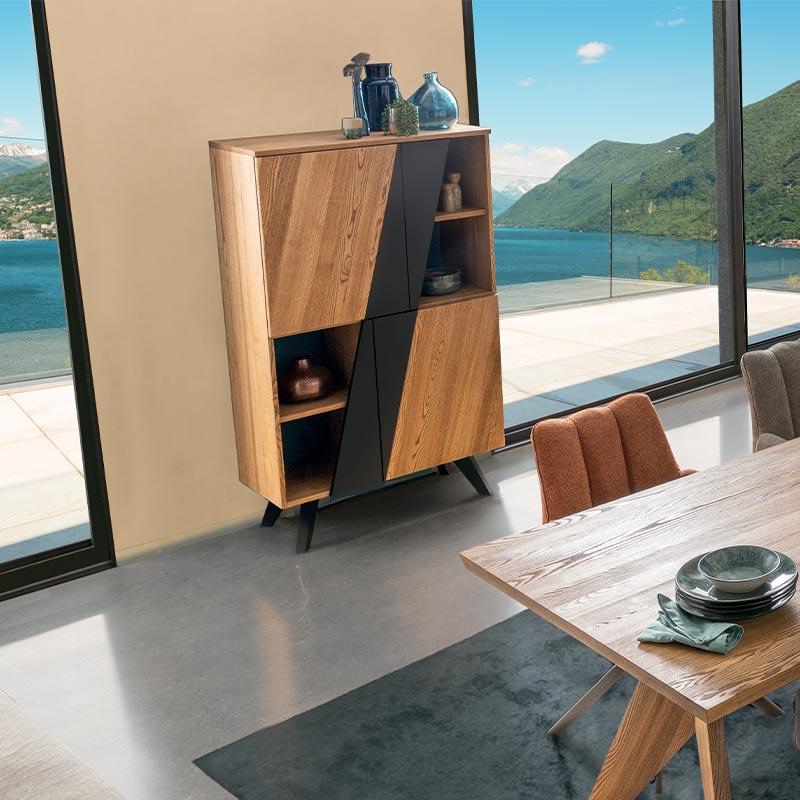 Enfilade en bois massif au design moderne